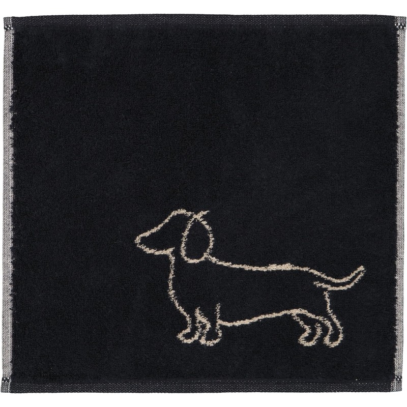 Cawö Home Soap Cloths We Love Dogs Mix 6249 Black/Beige