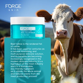 Forge Skin Original Tighten and Lift Cream Beef Tallow for Skin Women |Grass Fed Beef Tallow and Honey Balm for Face | Under Eye Firming Cream Tightening Lifting Sagging Skin Beef Tallow Moisturizer