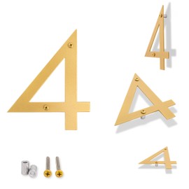 Modern Floating House Numbers for Outside - Large Metal House Numbers for Outdoors - 15 Colors - UV Resistant Powder Coat - Home Address Numbers/Plaques - Metal Numbers - Mailbox Numbers - 3 Inch - 4 Inch - 6 Inch - 8 Inch - 10 Inch - 12 Inch - 16 Inch H