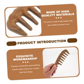 Healvian 1pc Premium Wooden Hair Comb for Scalp Massage and Detangling Natural Hairdressing Tool for Hair Styling and Relaxation Family and Friends