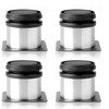 4PCS Furniture Cabinet Adjustable Stainless Steel Kitchen Feet Round Black