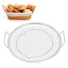Stainless Steel Fruit Basket Double Handles Metal Mesh Drain Round