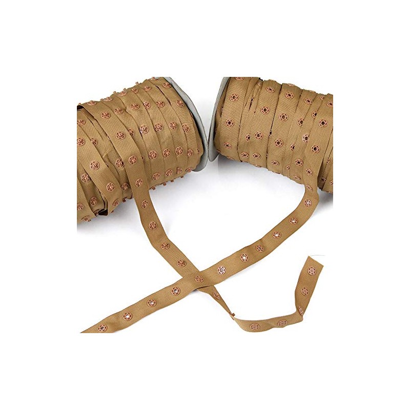 Silva "Single" Snap Tape, Caramel Brown, Sold by The Yard