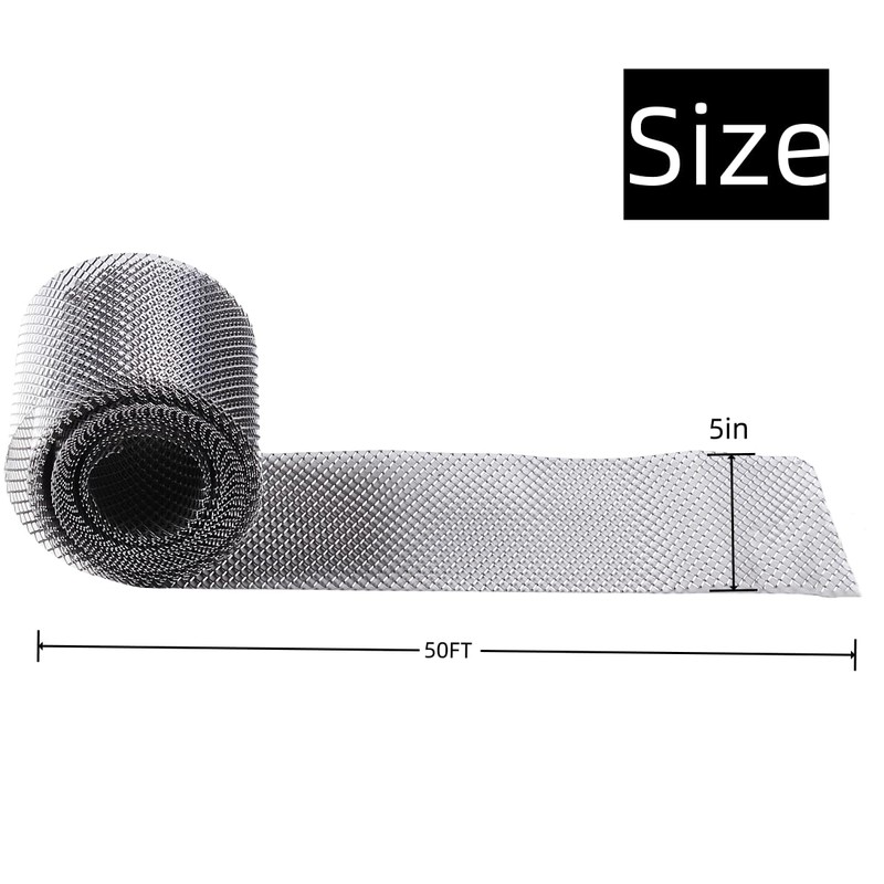 5 inch Gutter Guard Mesh Roll, Aluminum Gutter Screen Leaf