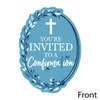 Big Dot of Happiness Confirmation Blue Elegant Cross - Shaped
