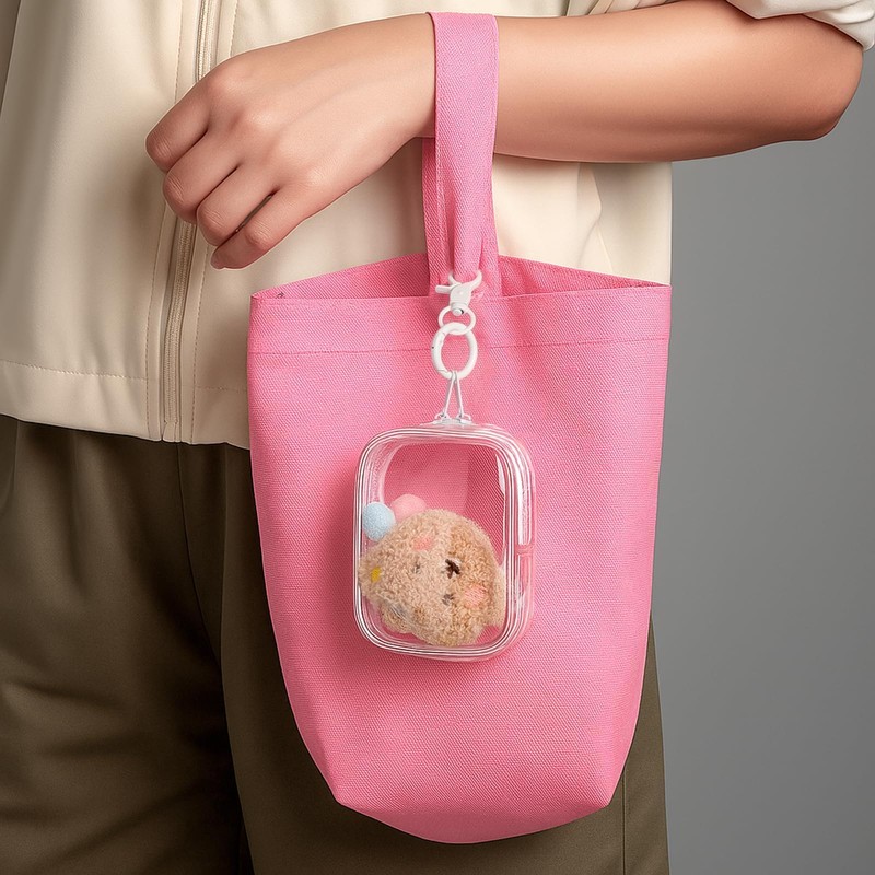 Tandoler PVC Multifunction Organizer: Earbud Case, Blind Box Doll Transparent