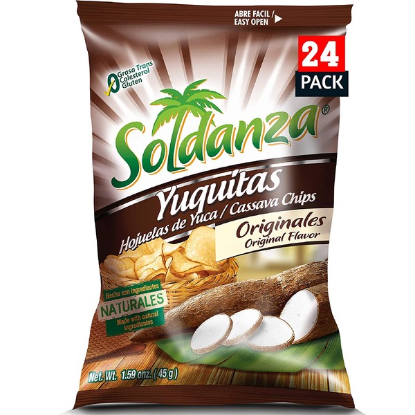 soldanza Cassava/Yuca Chips, 1.6 Oz (Pack Of 24)