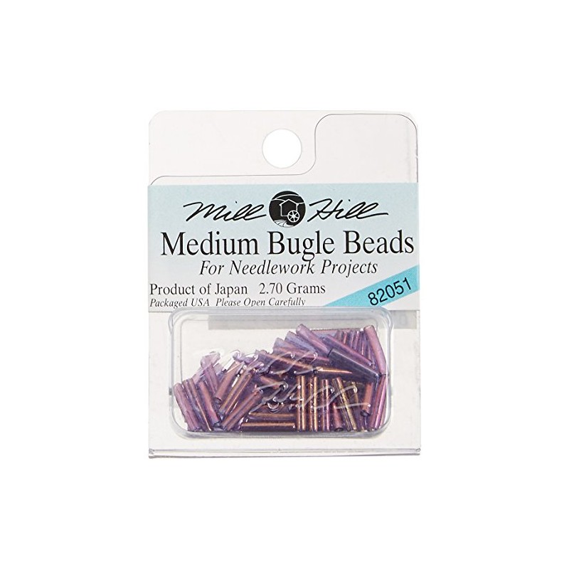 Mill Hill Medium Glass Bugle Beads, Royal Mauve