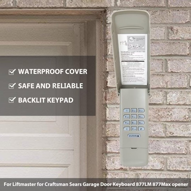 Garage Door Opener Keypad Fit for Linear Megacode LPWKP/MDTK 318MHZ