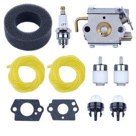 WT-827 Carburetor with Primer Bulb Air Filter Fuel Filter Kit for Yard Man Machines YM70SS 120R 121R 2800m Y28 Y725 YM1000 YM1500 YM320BV YM400 MTD Bolens BL100 BL150 BL250 BL410 Weedeater