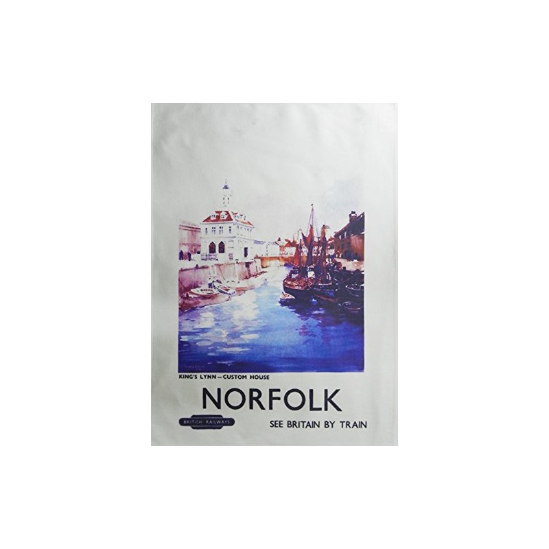 Half a Donkey Norfolk - Retro Style Travel Poster Large
