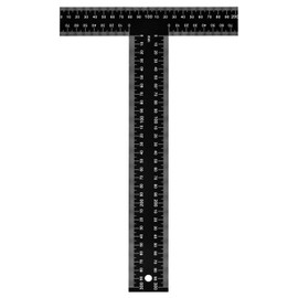 T Square Ruler - 12 inch Metal T Ruler for Drafting, Architecture, Engineering & Art | Precision Dual-Scale (Inch & MM) - Tee Ruler, Scale Ruler