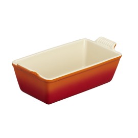 Le Creuset Stoneware Heritage Loaf Pan, 9" x 5" x 3" (1.5 qt.), Flame
