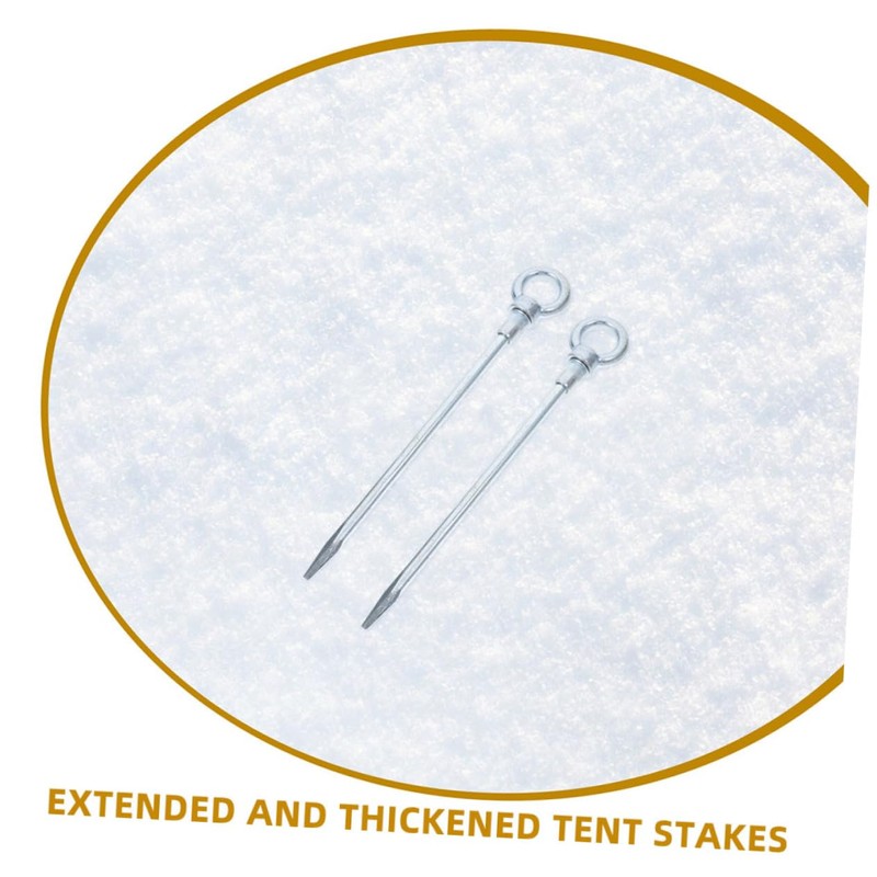 Gatuida 4 Pcs Heavy Duty Carbon Steel Tent Stakes Galvanized