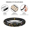 Cute Wildflower Steering Wheel Cover for Women, Universal Auto Steering