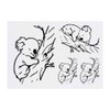 4 x 'Koala Napping In Tree' Temporary Tattoos - Water