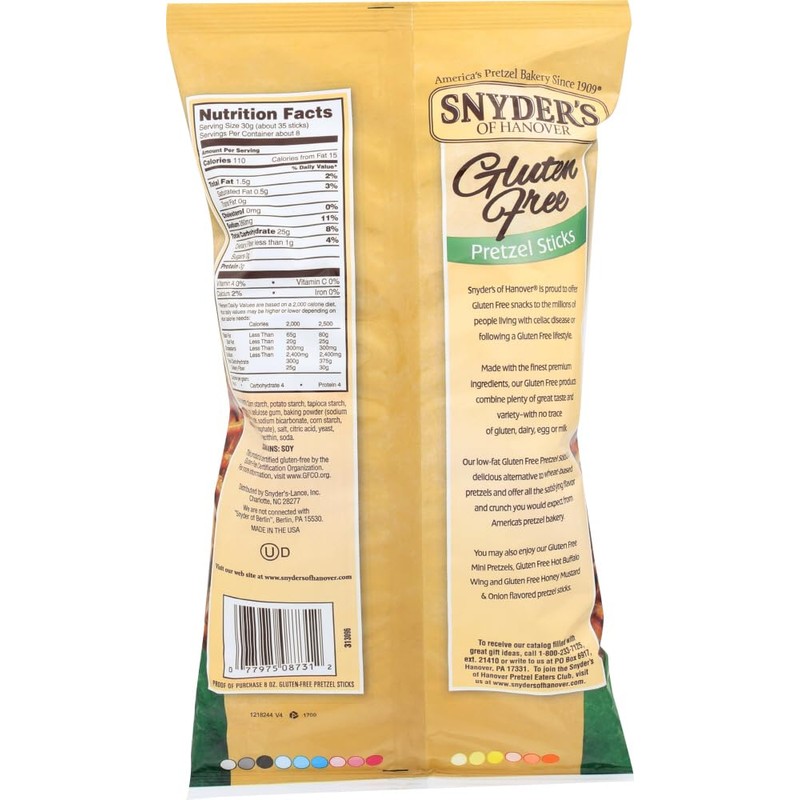 Snyder's of Hanover Gluten Free Pretzel Sticks - 8 oz