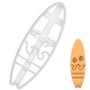Surfboard Paw Print Cookie Cutter 1 Piece