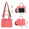 Canvas Tote Bag for Women with Zipper and Adjustable Strap