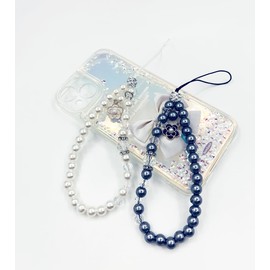HERSAUL Phone Charms Strap Beaded Phone Lanyard Cute Kawaii Pearl Handmade Bracelet Keychain Cell Phone Chain for Women Girls