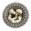 SARO LIFESTYLE Round Jeweled Photo Frame, 3" x 3", Silver
