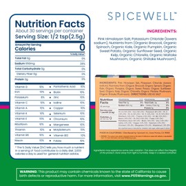 Spicewell - New Himalayan Pink Salt Travel Ready Packets - Boosted with 21 Plant-Based Vitamins & Minerals, 30% Less Sodium than Table Salt - 30 Count