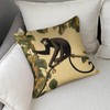 santanu Black Monkey with Long Tail Animal Pillow Covers Invisible