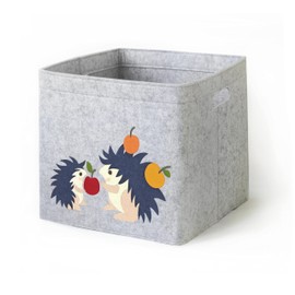 Lucky Sign - Toy Storage Box for Kids Aminal Theme Closet Organizer, 33x33x30cm - Hedgehog