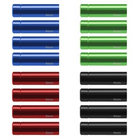 eMagTech Pack of 16 Bicycle Brake Cable End Caps Rear Derailleur for Mountain Road Gear Cable End Clamps, 4 mm Shift Cable, Aluminium Alloy