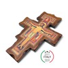 Wooden Crucifix San Damiano Wall Mounted Made in Umbria Italy