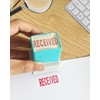 WAFJAMF Received Stamps–Received Self Inking Rubber Stamp Red Ink Message