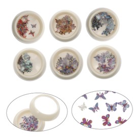 Minkissy 3D Butterfly Nail Slices 6 Boxes Vibrant Colors Easy Application Ideal for Nail Decorators