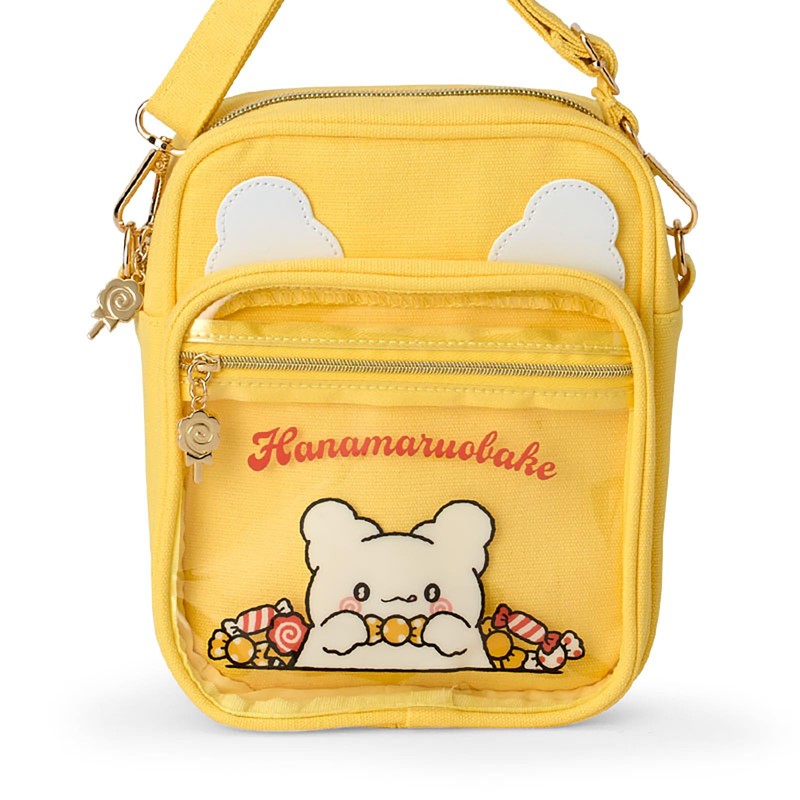 Sanrio 485110 Hanamaru Ghost Shoulder Bag, Cotton, Polyester, PVC, Steel,