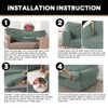 PrinceDeco T Cushion Loveseat Slipcover 3 Pieces Sofa Covers for