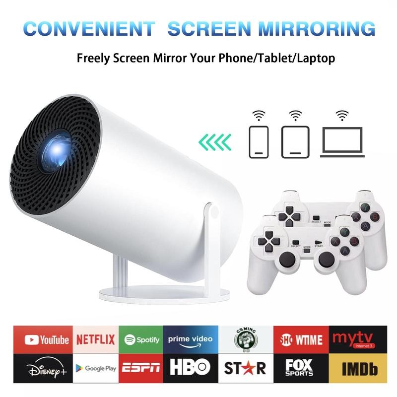 Mini Projector 1080P Support 4K ,game projector with controllers,retro game