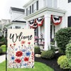 RABUSOFA 4th of July Memorial Day Patriotic Garden Flag 12x18