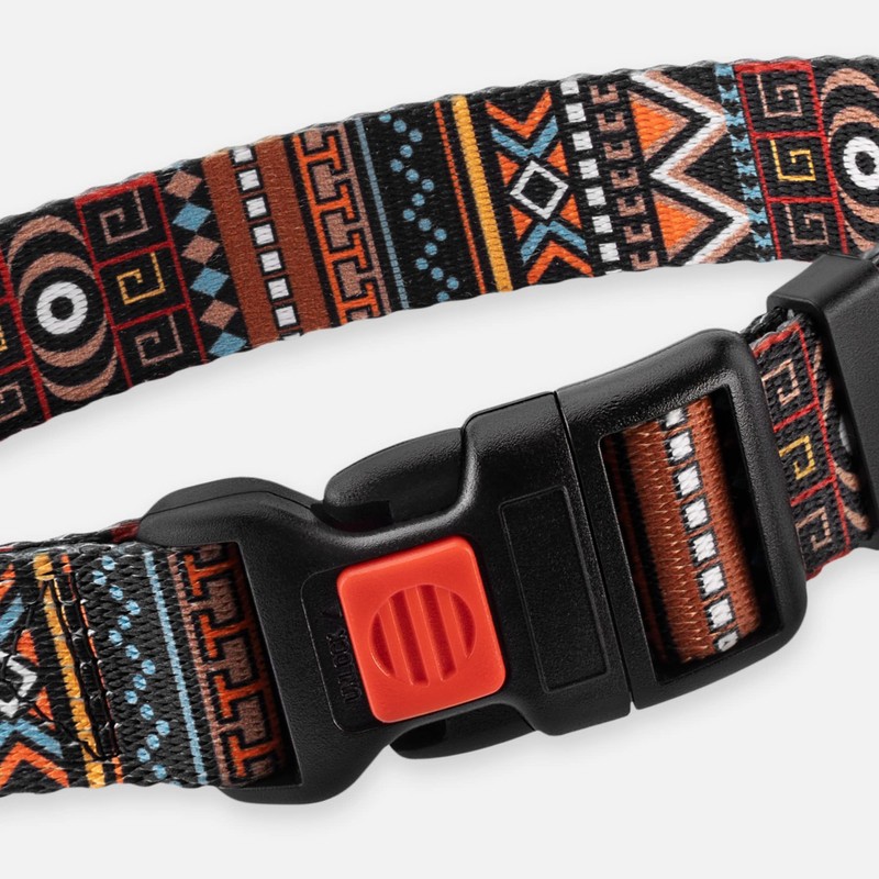 CollarDirect Tribal Dog Collar Aztec Pattern (Neck Fit 12"-16", Pattern