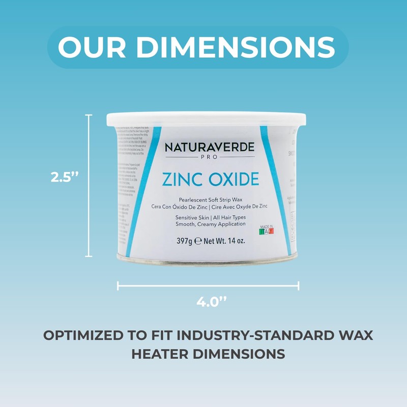 NaturaverdePro Zinc Oxide Soft Wax for Sensitive Skin, Body and