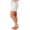 Briggs Ladies' Linen Blend Pull-On Short (Blue Stripe, S)