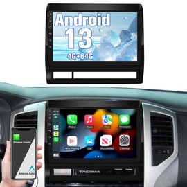 Radio for Tacoma: 4+64G Car Stereo with Bluetooth AM FM Apple Carplay for Toyota Tacoma 2005-2015, 9" Aftermarket Touch Screen Android System Head Unit Car Play Radio with Backup Camera for Car Truck