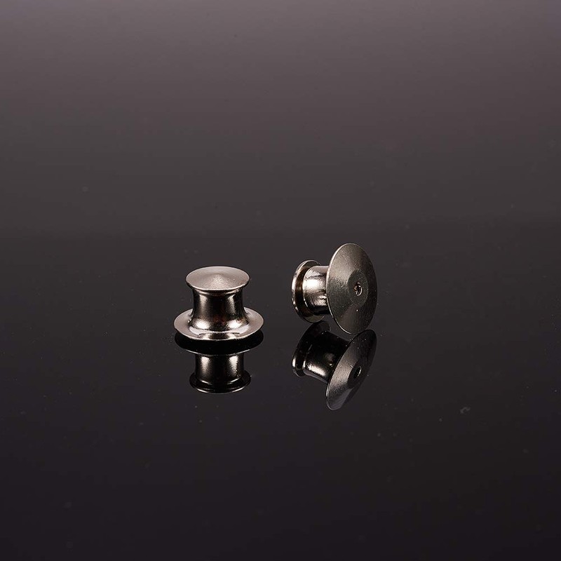 BENECREAT 60 Count Platinum Colors Clutch Pin Backs with Tie
