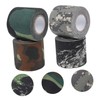 Healeved 4pcs Camouflage Pattern Cohesive Bandage Wrap Lightweight Non-woven Tape