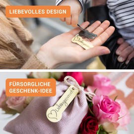 Einkaufswagenlöser Code24 “Lieblingsmensch” (German) Keyring with Shopping Trolley Chip (Colourful, Beige, Silver) & Key Finder incl. Registration Code for Key Lost-and-Found Service (Service may not be available in all countries) -