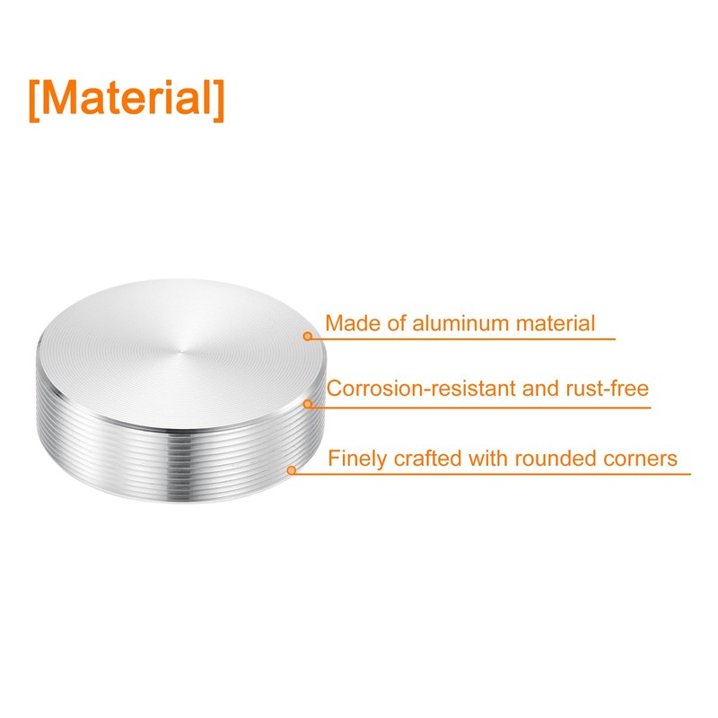 sourcing map Round Shape Aluminum Disc, 4pcs M8x25mm Aluminum Circle
