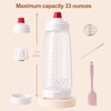 Dommsinon 2 Pack Pancake Batter Dispenser Bottle ，BPA-free 34oz dispenser，for