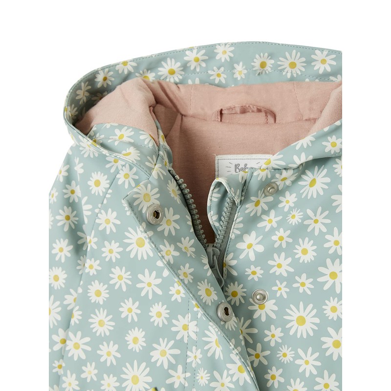 Vertbaudet Girls' Baby Rain Jacket Aquamarine Printed 80