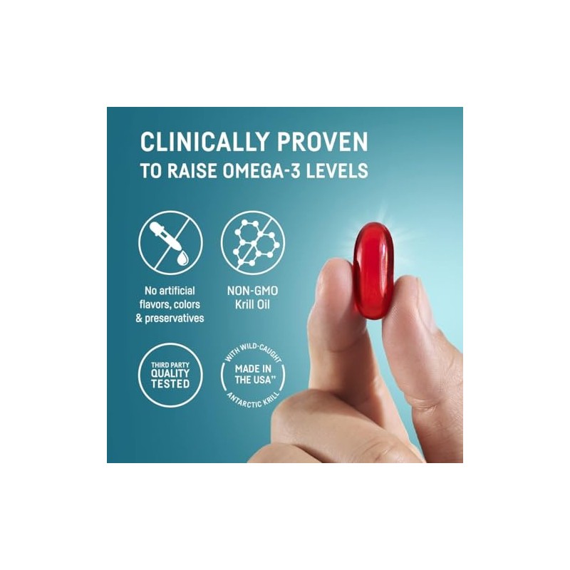 Kori Krill Suplemento de Omega 3, aceite de krill antártico