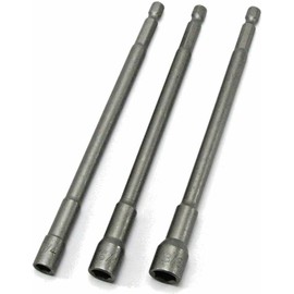VCT 3pc 6" Long Magnetic Nut Driver Set 1/4" 5/16" 3/8" Power Drills Power Drivers