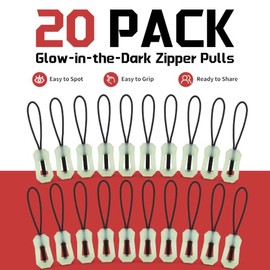 Mecool 20Pcs Glow‑in‑the‑Dark Zipper Pulls Luminous Zipper Puller Head