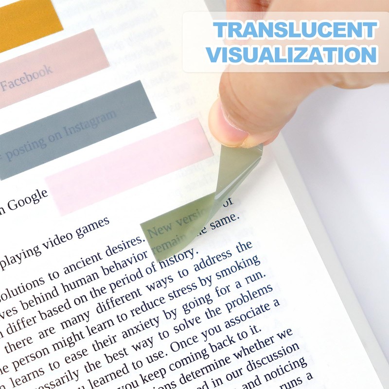 Qufiiry 2000Pcs Sticky Tabs, Book Tabs, Writable Index Tabs, Coloured